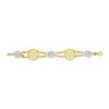 Italian Starburst 2 Tone round bracelet