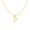 14k Yellow Gold Necklace with Moon