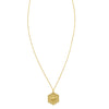 14K Yellow Gold North Star Hexagon Necklace