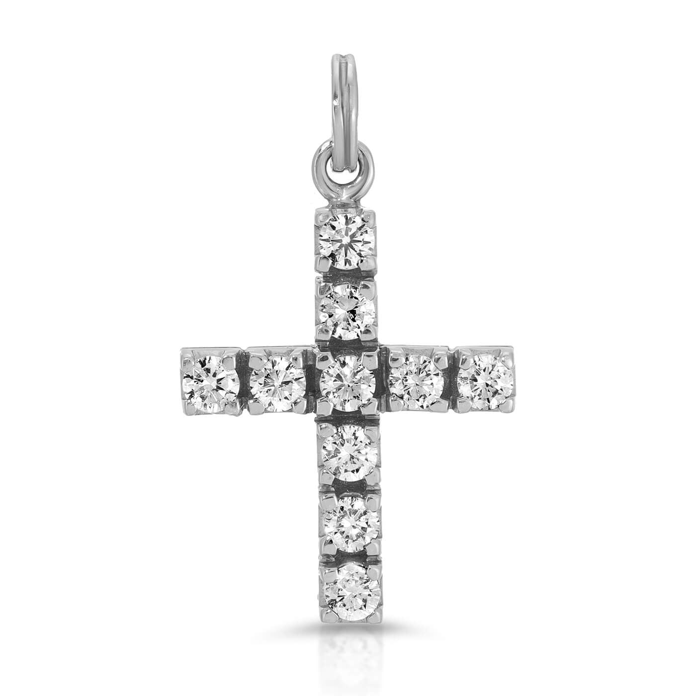 Italian Diamond cross pendant