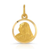 Italian 18k Holy Mary pendant