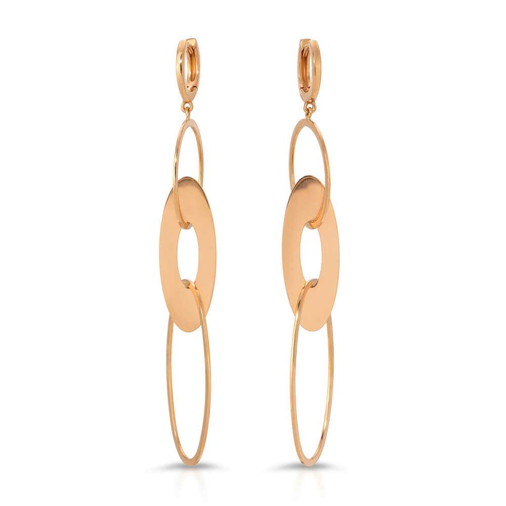 Italian Oval interlocking dangle earrings
