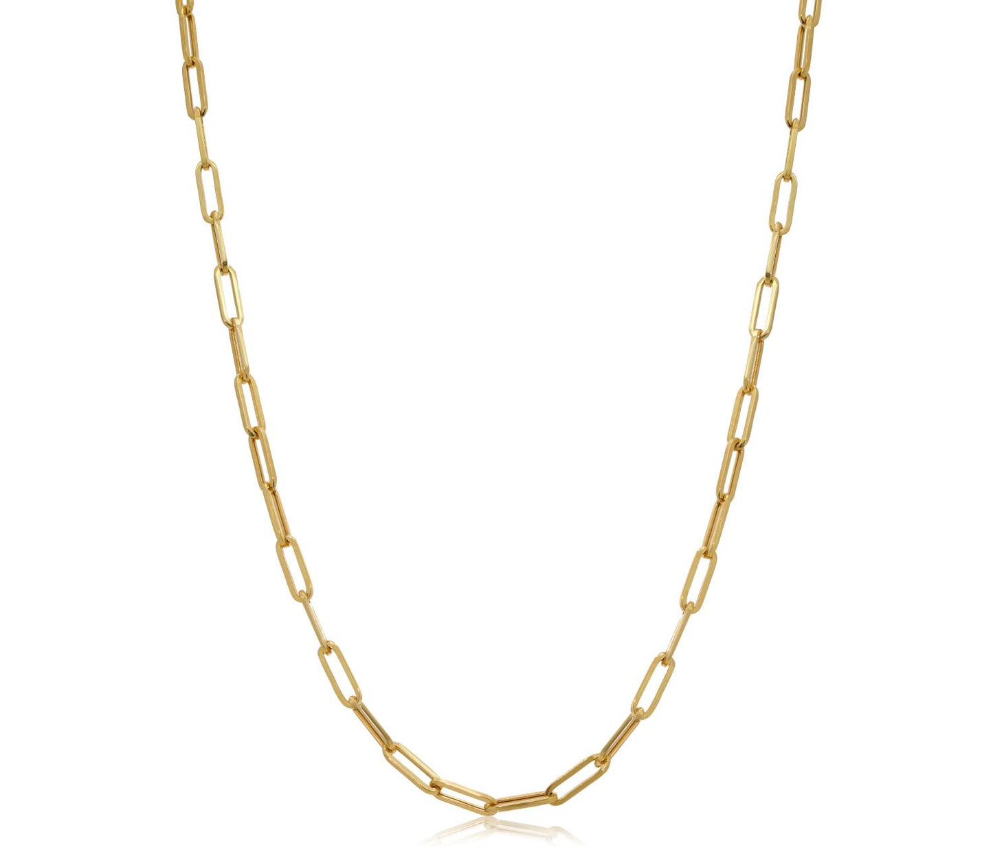 18k Gold Paper clip chain