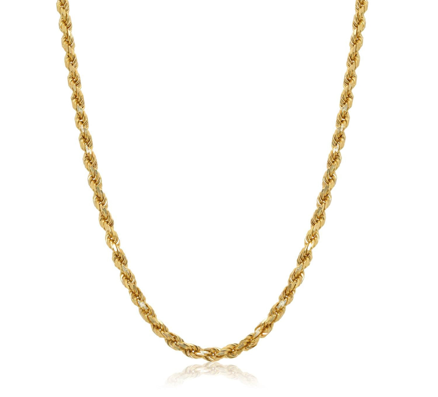 18k Italian Rope Chain Yellow Gold