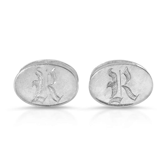 Tiffany & co. Gold & Silver cuff links monogrammed R