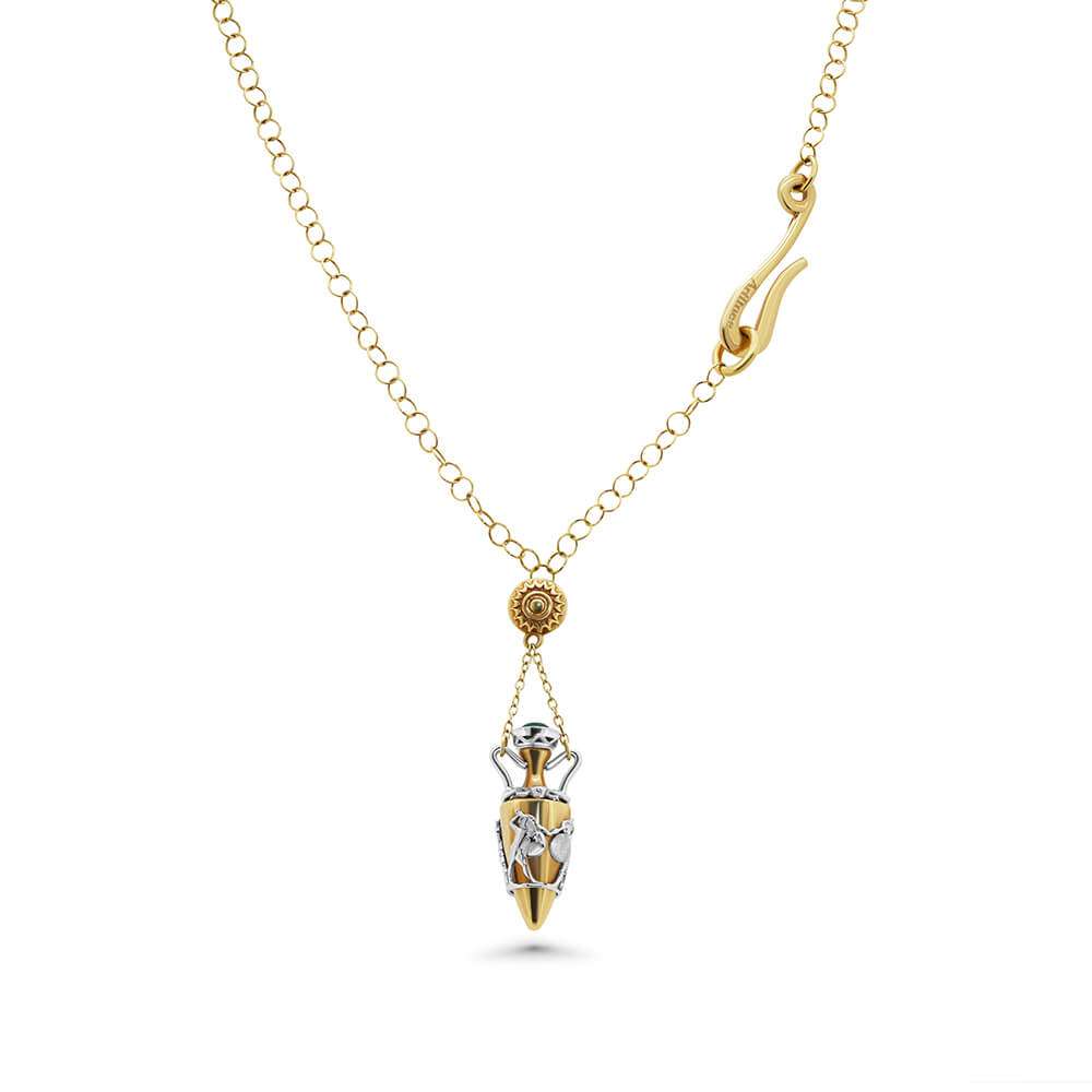 Italian Artlinea Necklace with vase pendant