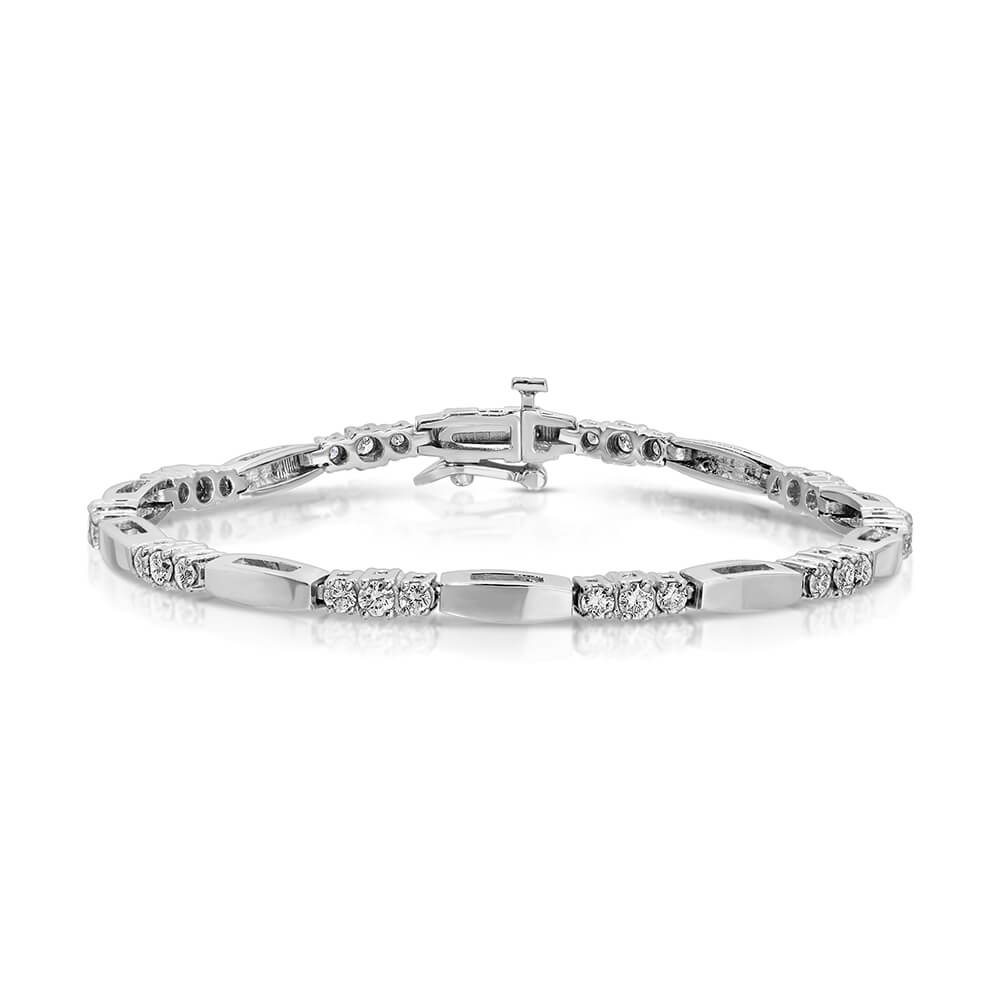Diamond Trio Station Bracelet