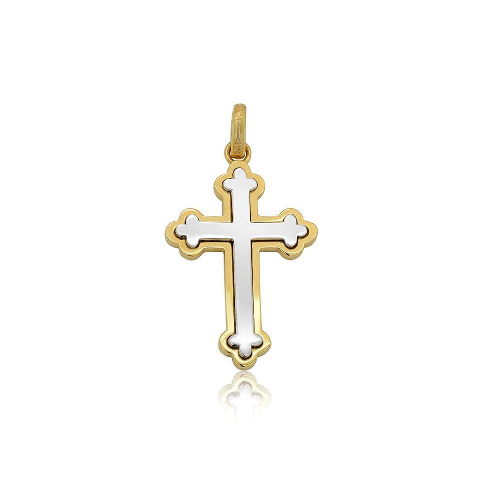 Cross 2 tone trinity pendant