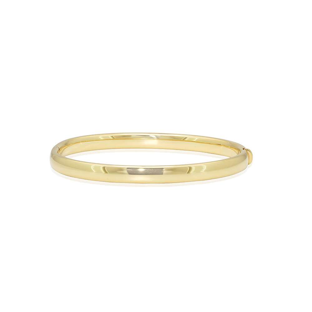 Oval Yellow Gold Bangle 18k ITALY