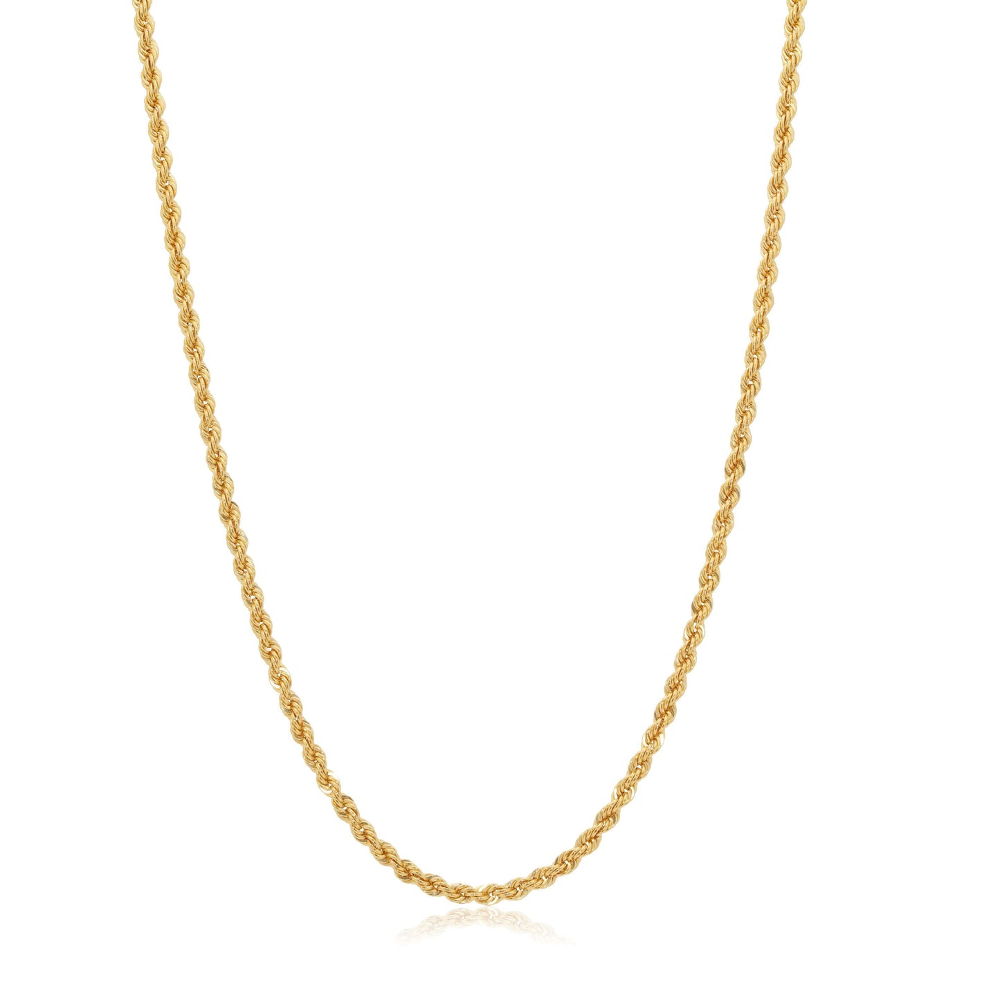 Italian 18k Rope Chain Yellow Gold