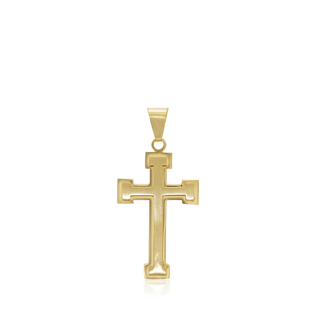 14k Yellow Gold Cross Pendant