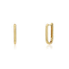 Paper Clip Huggie Hoop Earrings