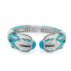 Italian Turquoise enamel bangle cuff
