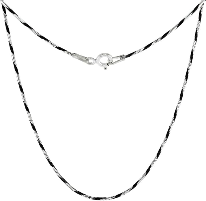 Silver Chain black rhodium