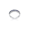 Triple Row sapphire & diamond ring