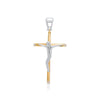 18k Crucifix 2 tone Modern