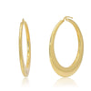 Italian 18k Tapered Hoops Earrings