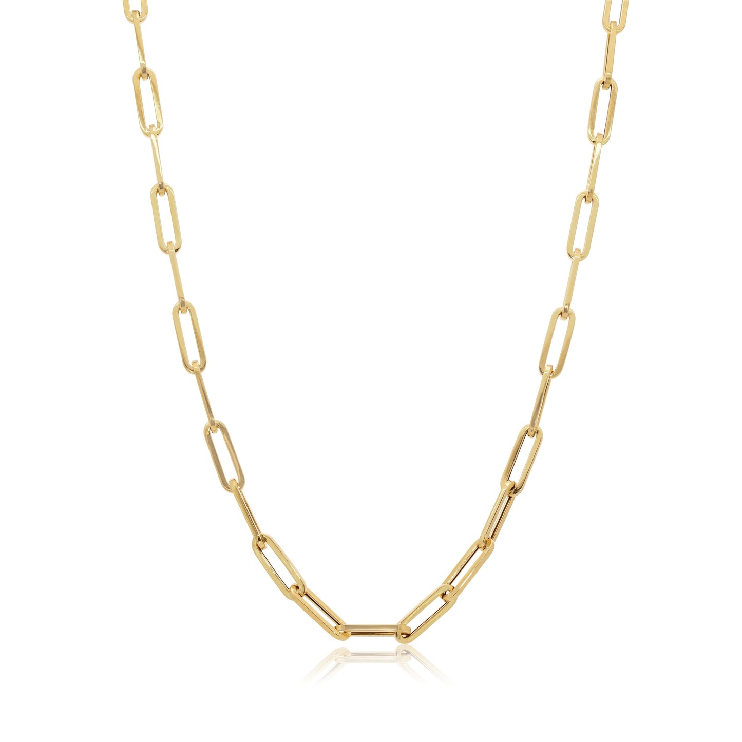 Italian 18k Paper clip chain