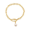 Italian Pearl Charm Bracelet