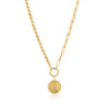 Disk Charm Mixed Chain Necklace