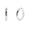 Italian white gold quilted hoop earrings (upon availability)