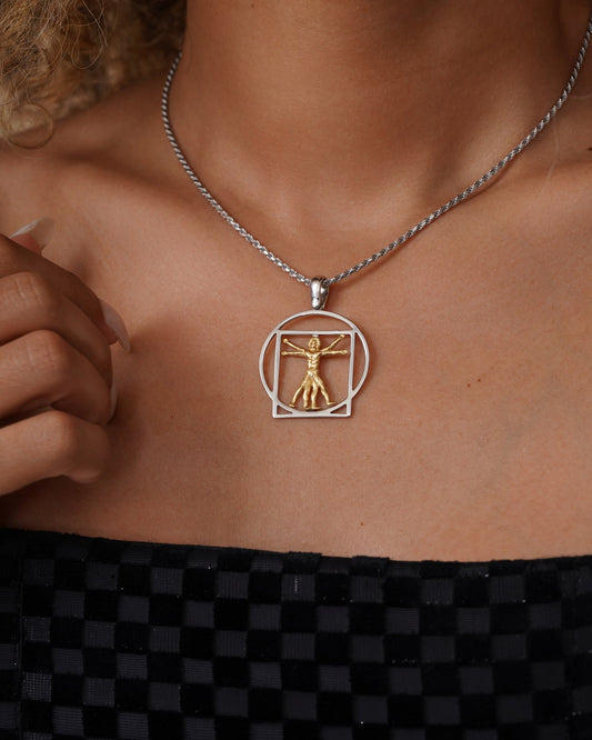 Italian Vitruvian Man pendant