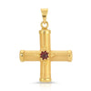 Italian Garnet Cross Pendant