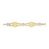 Italian Starburst 2 Tone round bracelet