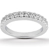 14k White Gold Shared Prong Diamond Wedding Ring