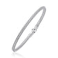 Fancy Weave Bangle in 14k White Gold (3.00 mm)