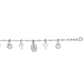 Sterling Silver 7 1/4 inch Bracelet with Crosses and Religious Medal Charms