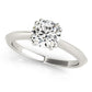 14k White Gold Double Prong Set Solitaire Diamond Engagement Ring (1 cttw)