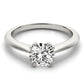 14k White Gold Double Prong Set Solitaire Diamond Engagement Ring (1 cttw)