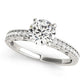 14k White Gold Antique Style Diamond Engagement Ring (1 1/8 cttw)