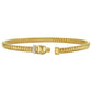 14K Yellow Gold Tubogas Panther Cuff with Diamonds (3.90 mm)