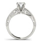 14k White Gold Antique Pronged Round Diamond Engagement Ring (1 1/8 cttw)