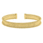 Smooth Surface Pallina Cuff Bangle in 14K Yellow Gold (9.00 mm)