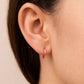 14k Rose Gold Petite Polished Round Hoop Earrings