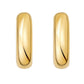 Sterling Silver Yellow Gold Plated Round Hoop Earrings
