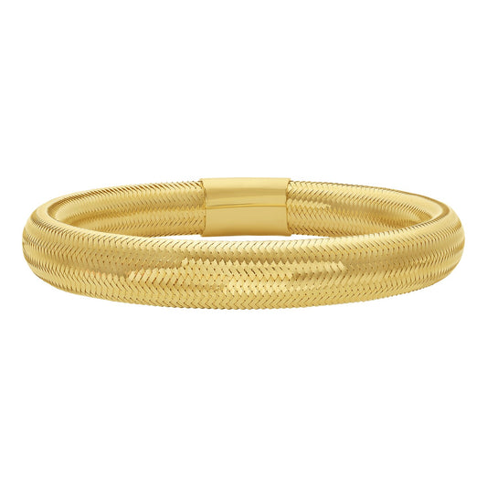 14K Yellow Gold Large Stretch Mesh Bracelet (8.80 mm)