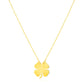 14K Yellow Gold Four Leaf Clover Necklace