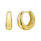 Tapered Huggie Hoop Earrings in 14K Yellow Gold