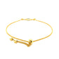 14k Yellow Gold Adjustable Evil Eye Bracelet (1.00 mm)