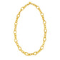Large Flat Oval Link Necklace in 14K Yellow Gold (7.90 mm)