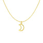 14k Yellow Gold Necklace with Moon