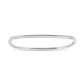 Sterling Silver Rhodium Plated Square Slip On Bangle (3.00 mm)