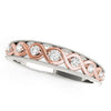 14k White And Rose Gold Infinity Diamond Wedding Band (1/8 cttw)