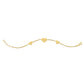Sterling Silver Gold Plated Hearts Station Necklace