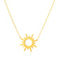 14K Yellow Gold Sunburst Necklace