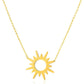 14K Yellow Gold Sunburst Necklace